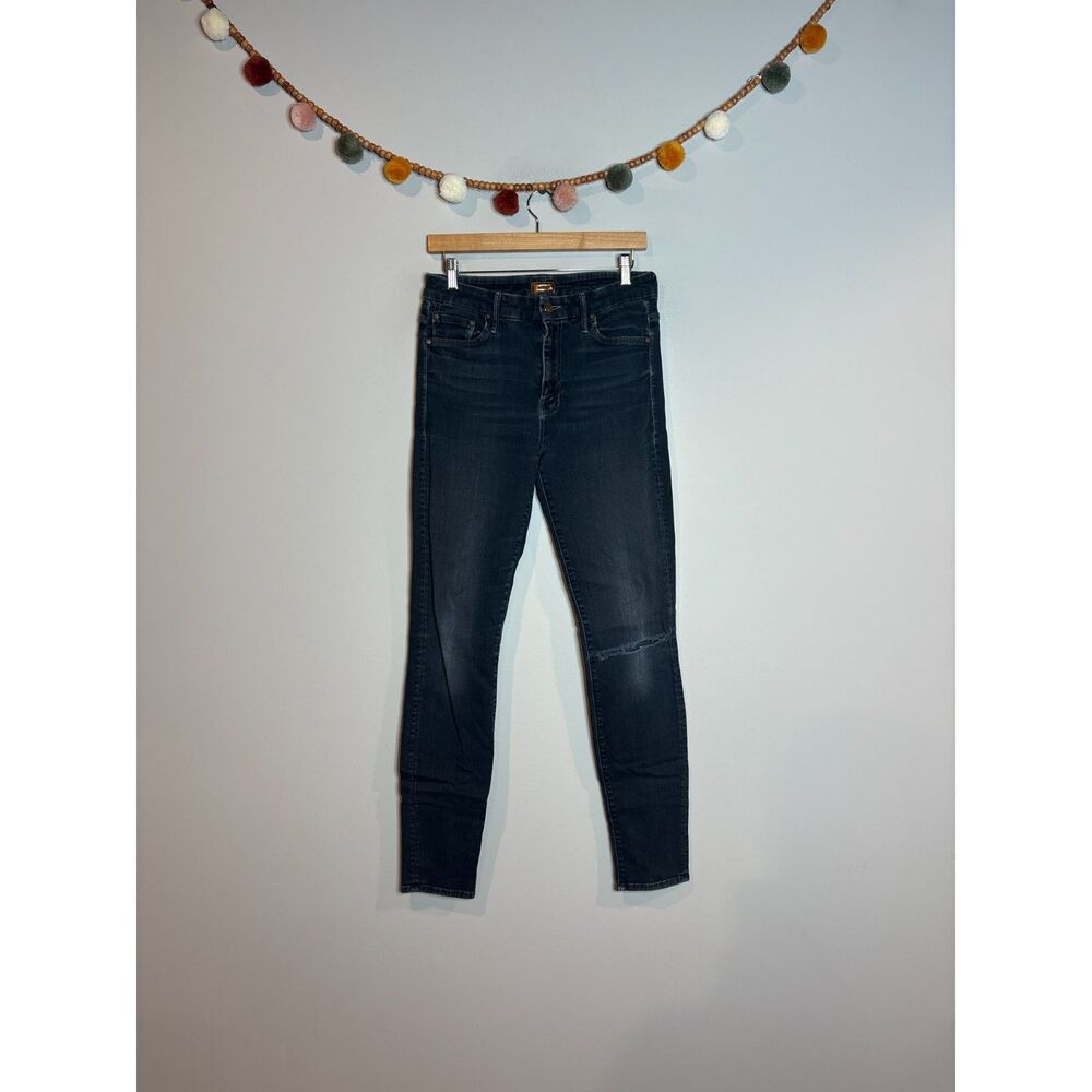 Mother Denim High Waisted Looker Jeans in Coffee, Tea or Me